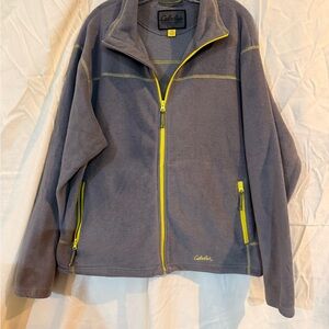 Cabela's Charcoal Jacket with Bright Yellow Trim